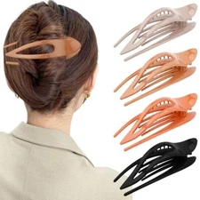 Large Flat Hair Clips for Women, Duckbill Clip Lay down Claw Clips for Thick/Thi