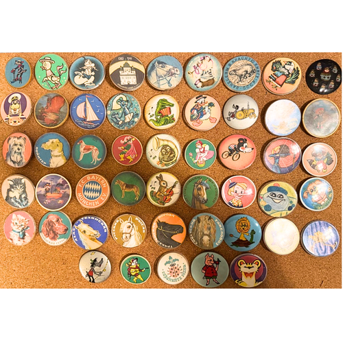 Set 50 Vintage Russian Badge Pins Kids Children Soviet Era Cartoon Tales Tunes