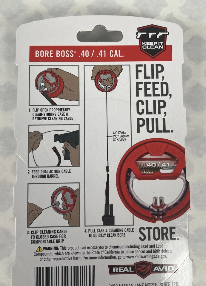 Real Avid  Bore Boss for .40 / .41 cal SMARTER BORE CLEANER # AVBB40  New! - Image 2 of 3