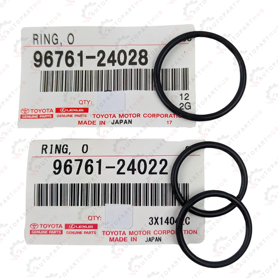 Junta tórica de salida de tubo de agua genuina Toyota Supra GS300 SC400 9676124028 9676124022 Foto 2 de 4