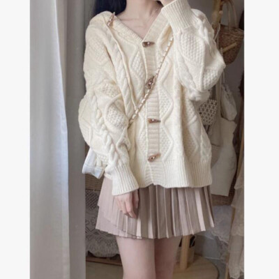 Mori Girls Sweater Knitted Tops Japanese Cardigan Loose Sweet School Knitwear