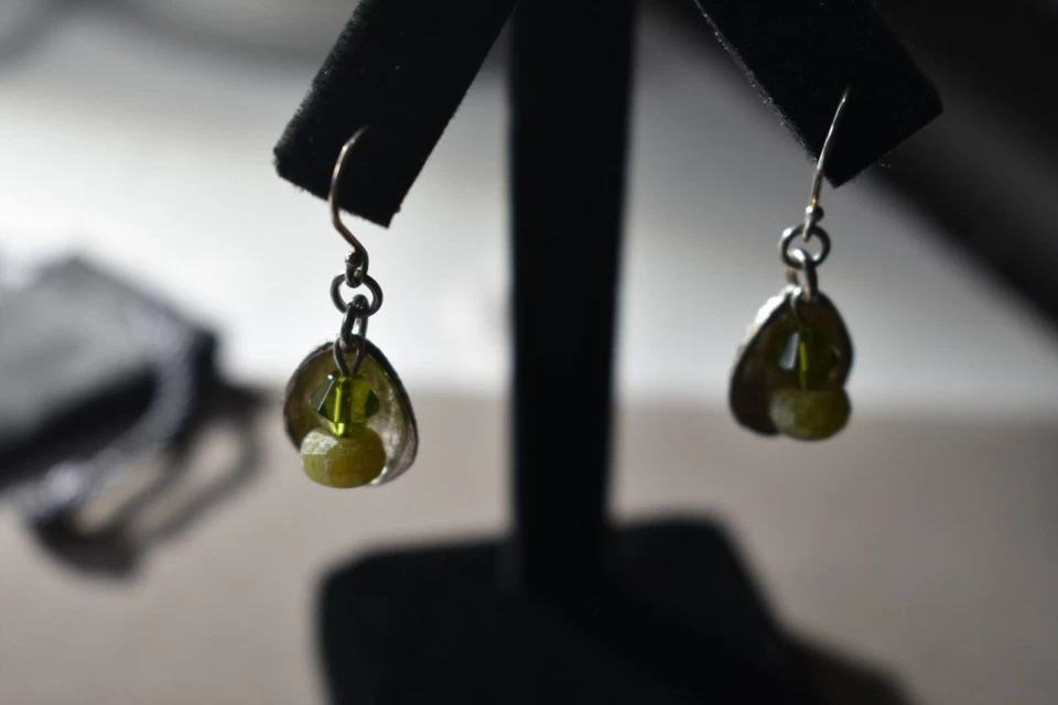 Pendientes Serpentina Verde Plata Esterlina Silpada W2142 Foto 4 de 4