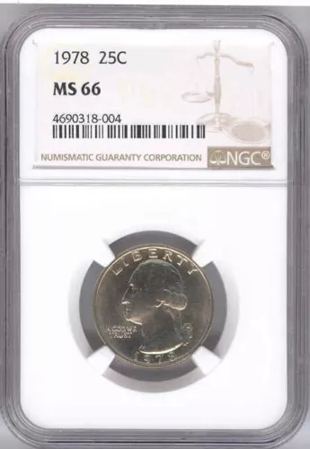1978 Washington Quarter 25C NGC MS 66