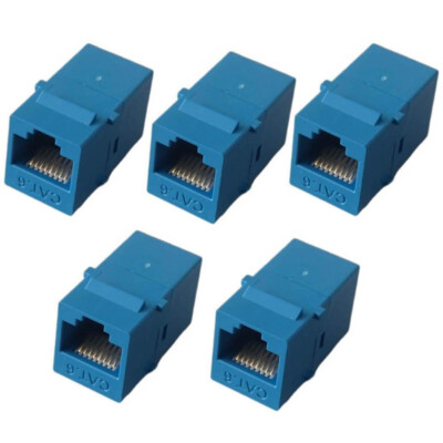 For CAT6 Female to Female RJ45 Ethernet Gigabit Keystone Jack Coupler 5Pcs USA