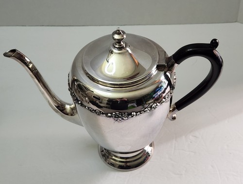 BIRKS REGENCY PLATE Primrose Tea Set w/Coffee, Teapot, Sugar & Creamer Excellent - Picture 10 of 13