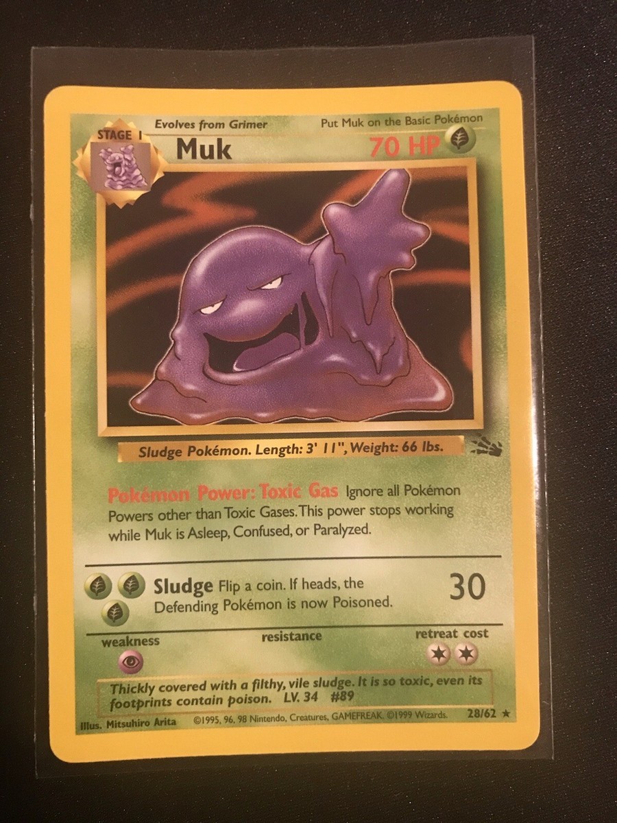 1995 muk pokemon card value Mukrow Non-Holo Rare Vintage 24/111, Hobbies & Toys, Toys & Games on Carousell Weakness / Resistance / Retreat Cost pokemon muk card value MINT