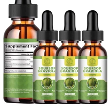 1800MG Soursop Graviola Extract Liquid Drops Support Regeneration, Immune Boost