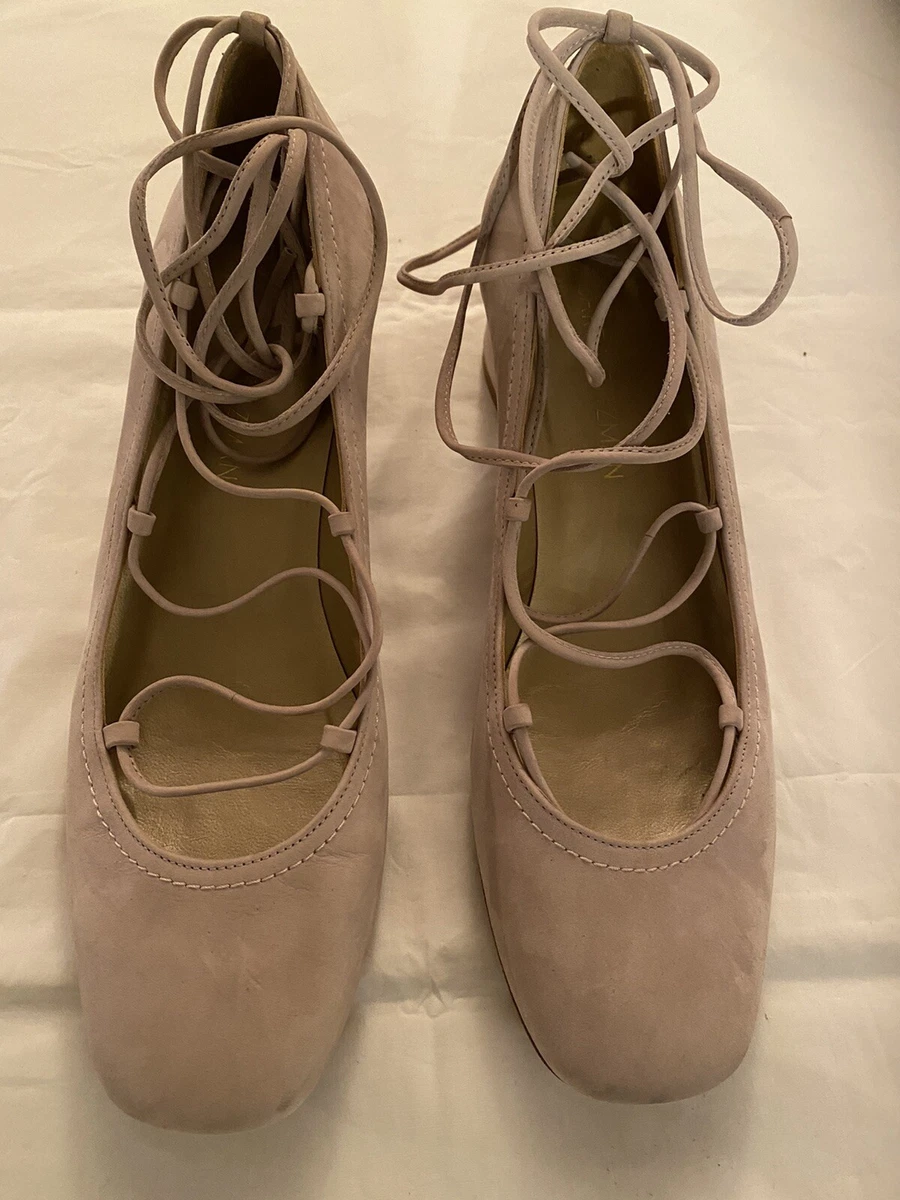 Lace up cheap ballet pumps