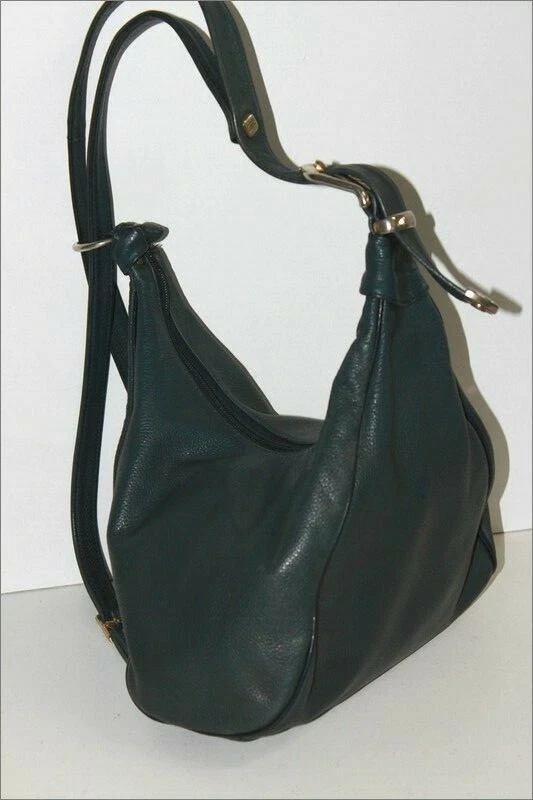 CLAUDE GERARD  Sac à Dos Cuir Grainé Vintage Gris Foncé TBE - Photo 1/4