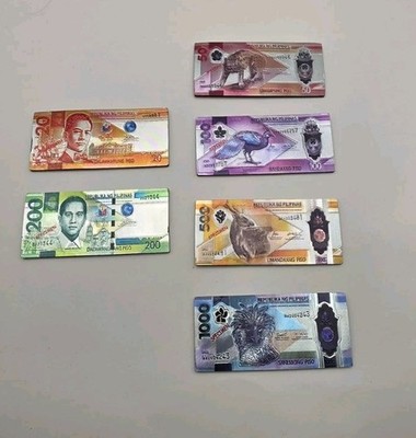 Philippines Current Polymer & NGC Currency Design Ref Magnet.Lot Of 6.Unused.