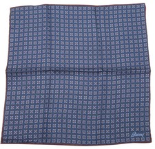 Brioni Handkerchief Pocket Square 100 Silk 32x32cm / 12.6"x12.6" Geometric