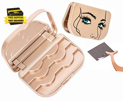 Eyelash Storage Case Lash Case Organizer with Makeup Mirror Frame Box | Magnetic