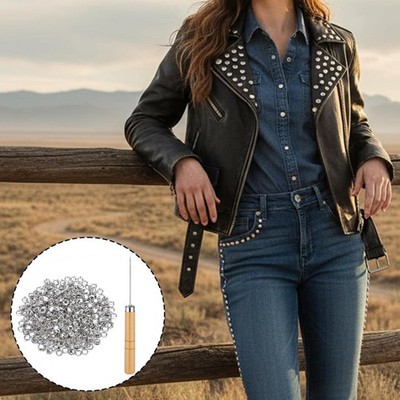 500x runde Kuppelnieten 10 mm Metall Multifunktionspunkte für Jeans Gürtel Tragetasche