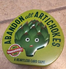 ABANDON ALL ARTICHOKES Family Card Game Ages 10+ Metal Tin