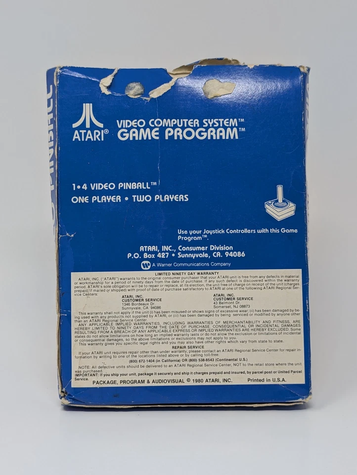 Video Pinball (Atari 2600, 1980) - CIB Complete - Image 2 of 4