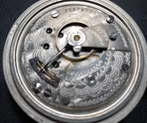 ANTIQUE ELGIN 1920 GRADE 317 POCKET WATCH WITH RUBY END STONE