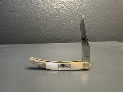 Ocoee River Toothpick Folding Pocket Knife Pearl Abalone Style 3'' Closed