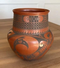 Mata Ortiz Pottery by Tavo Silveira Hand Made Vase Artist Signed 7”
