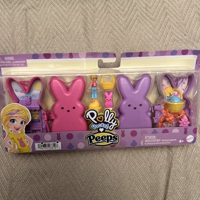 Polly Pocket x Peeps Partnership Compact 6 Micro Dolls & 2 Playsets Accessories