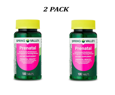 #ad 2 PK Spring Valley Prenatal Multivitamin amp; Multimineral Tablets Women 100 Ct. $7.15