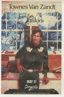 Townes Van Zandt autographed concert poster 'Poncho and Lefty'