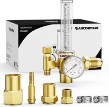 ARCCAPTAIN Argon/CO2/Helium Regulator, MIG and TIG Flow Meter Gas Regulator... 
