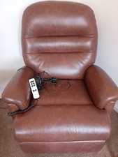 Sherborne Keswick Electric Riser Recliner Leather Chair Dual Motor Lumbar VVVGC
