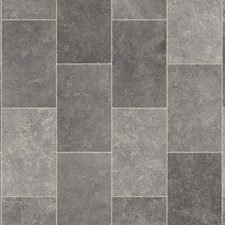 Grey Aged Stone Tile Effect Altair Vinyl Flooring Lino Roll Kitchen Bathroom
