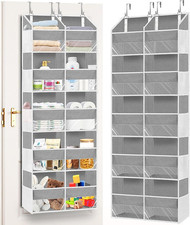 Over the Door Organizer, 5-Tier Extra Large behind Door Storage with 10 Big Fron