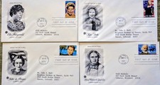 Legendary Singers & Poets USPS FDC Lot of 4 – Kate Smith, Ella Fitzgerald, More