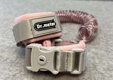 Dr Meter Toddler Leash Safety Anti Lost Wrist Link with Key Lock 4.9ft Pink