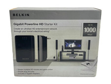 Belkin F5D4076 Gigabit Powerline HD Starter Kit 1000Mbps Ethernet