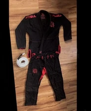 Sanabul GI Men's Black/Red Jiu Jitsu Jacket and Pants