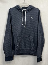 Abercrombie Fitch Hoodie S Muscle Pullover Kangaroo Pocket Moose Distressed
