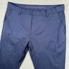 Rhone Pants Men 36x30 Blue Commuter Chino Straight Trousers Flat Front