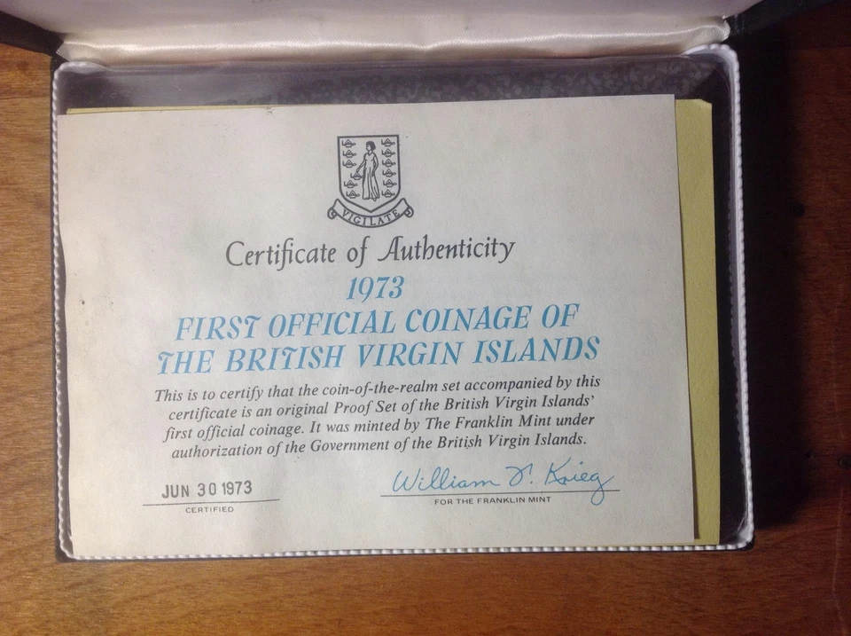 Gift Idea World Coin Lot 1973 British Virgin Islands 6-coin Proof Set Silver $1 - Image 4 of 4