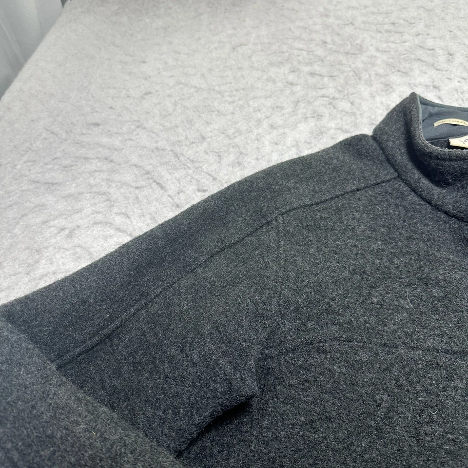 IBEX Boiled 全新羊毛夹克灰色模拟领全拉链重量级男式 S 码 — 第 4/4 张图片