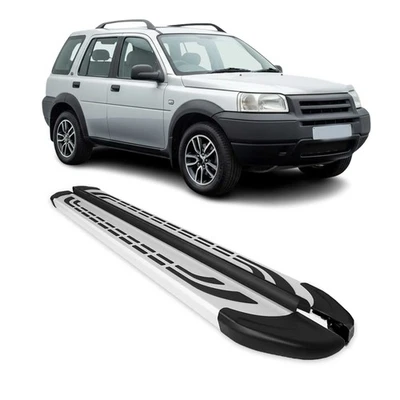 Marchepieds Latéraux pour Land Rover Freelander 1997-2006 Aluminium Gris 2Pcs - Photo 1/4