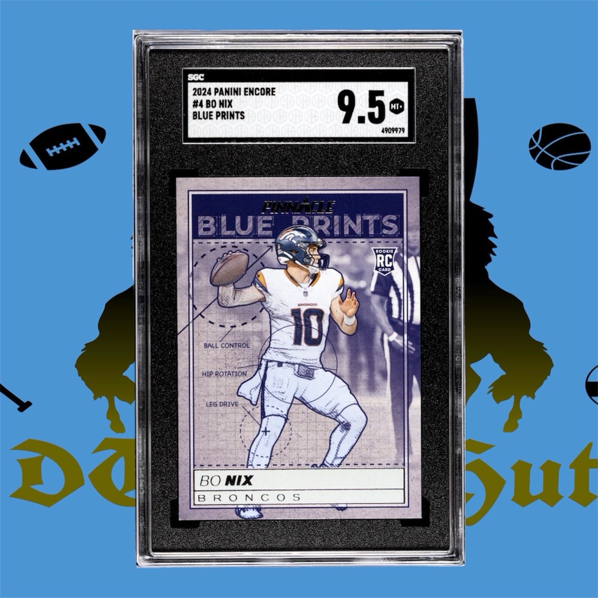 2024 Panini Encore - Blue Prints Bo Nix #4 (RC) for sale