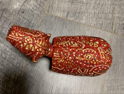 Aizu Red Beko Handpainted Toy, Traditional Japanese Folk Art, Used