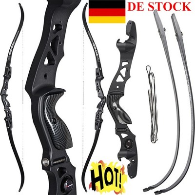62'' ILF Bogenschießen Recurvebogen 19'' Riser 30-60lbs Bogenschießen Jagd Ziel