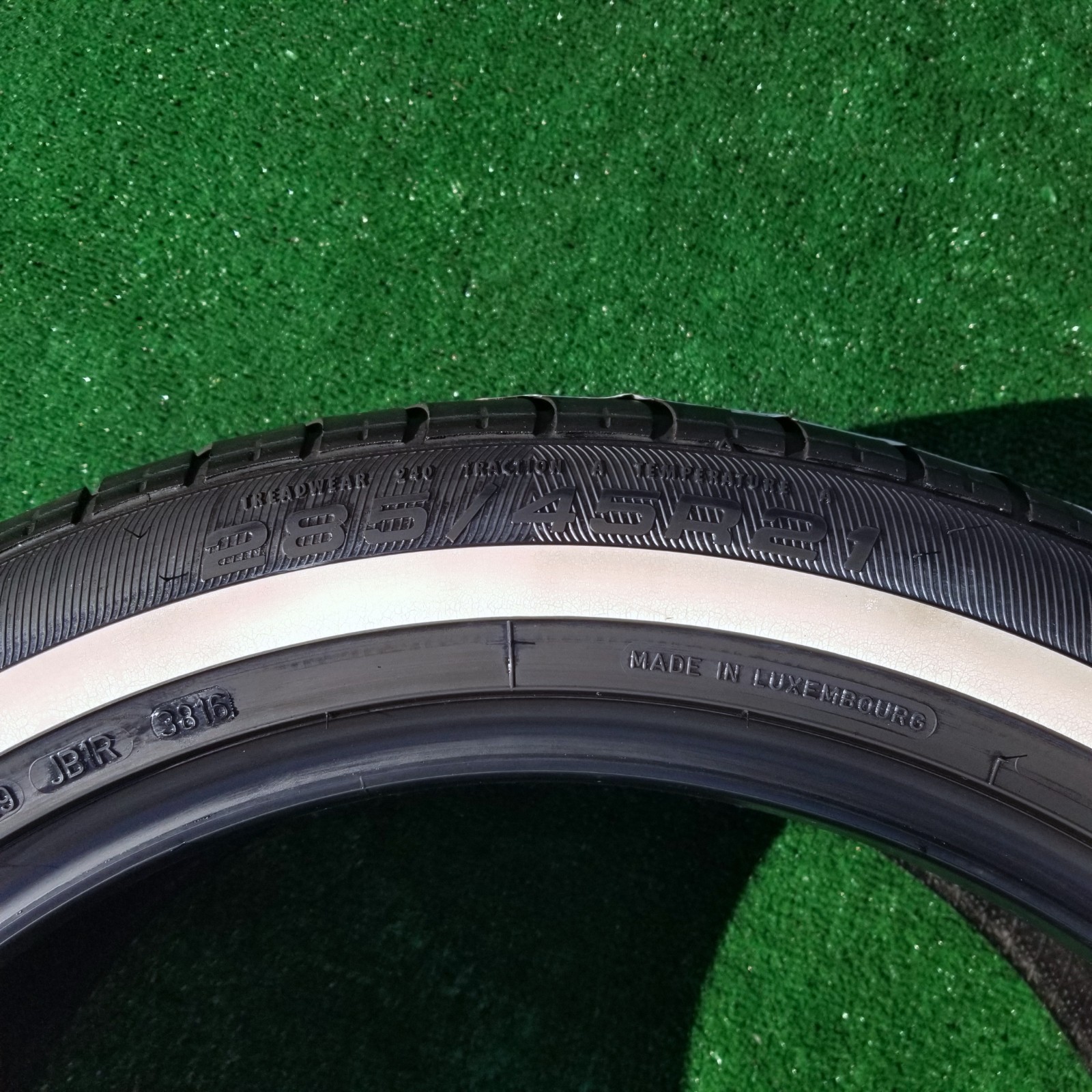 285/45R21 Goodyear Eagle NCT5 Tire Rolls Royce Phantom White Stripe Whitewall