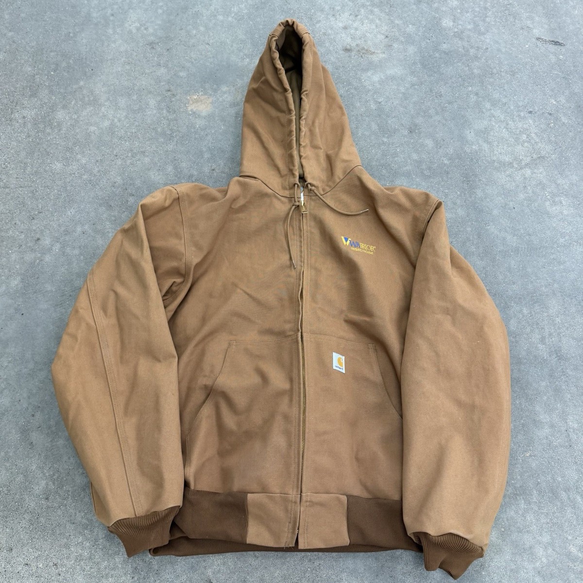 Carhartt Jacket Mens Size XL J131 BRN Duck Active Made in USA 