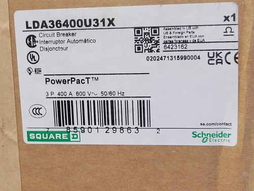 Square D LDA36400U31X I-Line Circuit Breaker 400A 600V 3P - Picture 14 of 14