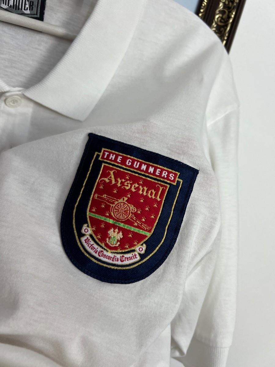 Vintage 90's Nike Arsenal Football Train Shirt Polo Soccer Gunners