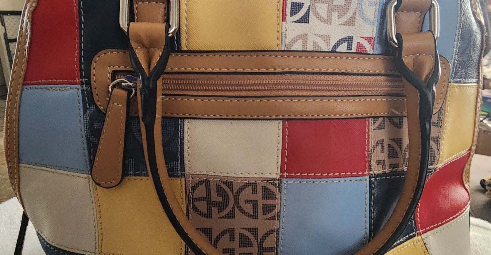 Giani Bernini Women's Patchwork Shoulders Handbag… - image 7