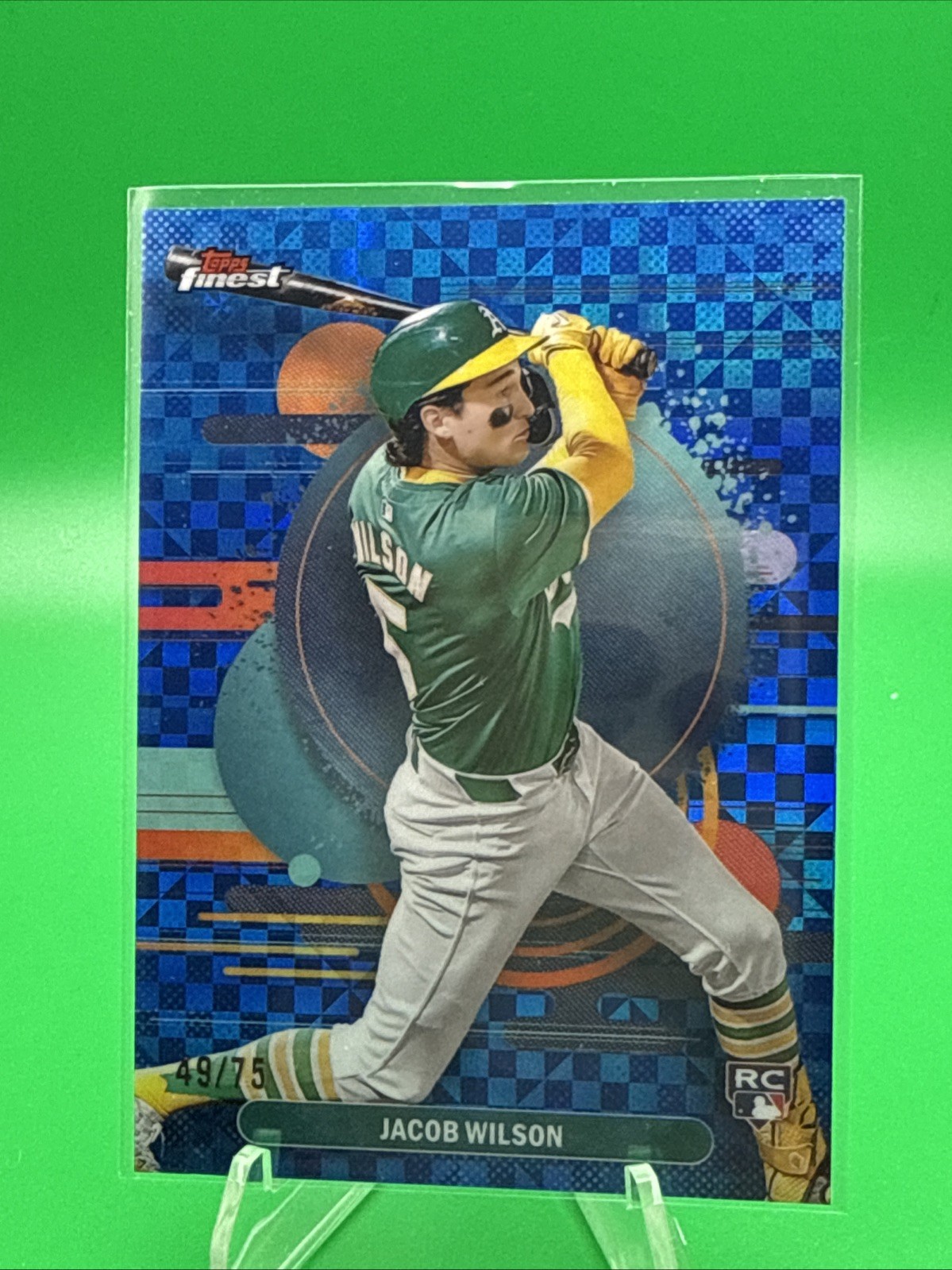 JACOB WILSON 2025 TOPPS FINEST ROOKIE UNCOMMON BLUE CHECKERBOARD /75