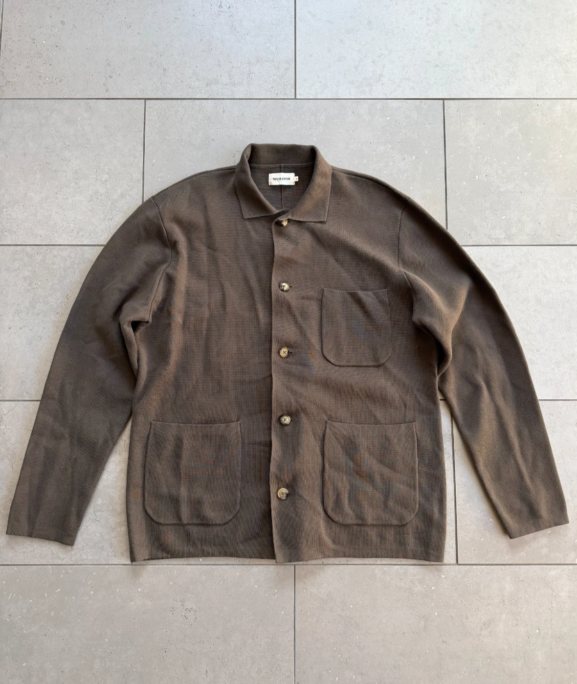 Taylor Stitch The Prout Turkish Coffee Knit Chore Jacket Brown Coat Mens Sz 44 image 1
