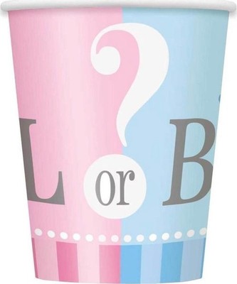 Gadget - Unique Party: 8 Gender Reveal 9 Oz. Cup -D- Unique Party