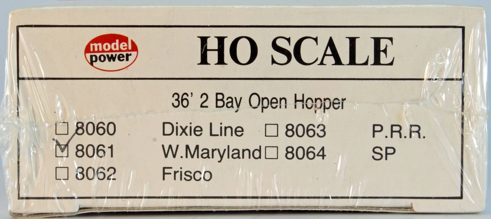 Model Power HO Western Maryland 36' 2 bay hopper 8061 wm 52073 RTR NEW - Image 2 of 4